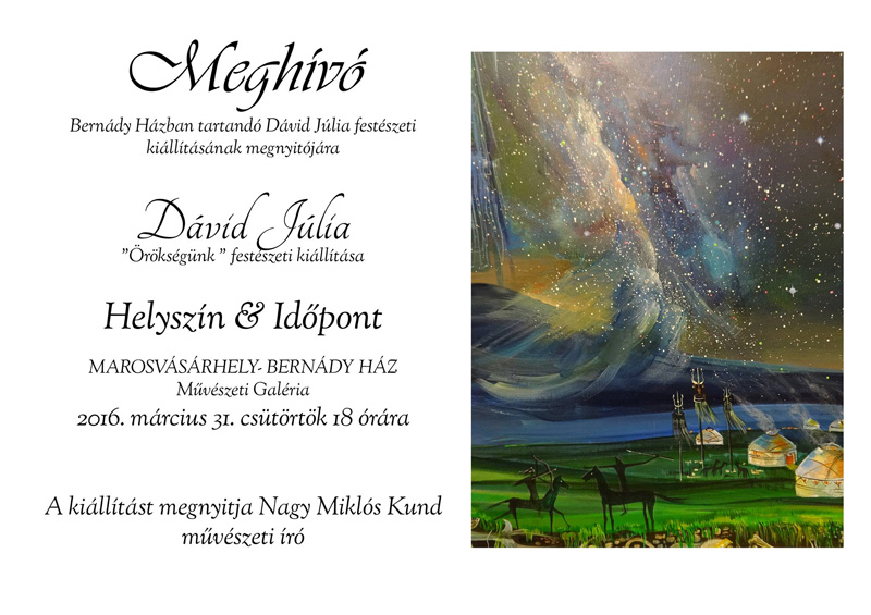 Marosvásárhely egyéni kiállítás